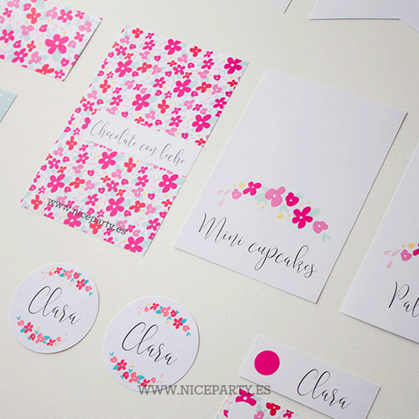 Printable pack Strawberry flowers