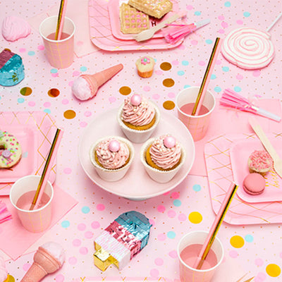 Pink tassel blowouts / 6 pcs.