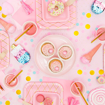 Pink tassel blowouts / 6 pcs.