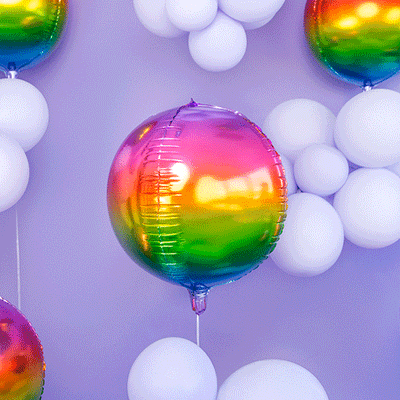 Balão Orbit de gradiente multicolorido 