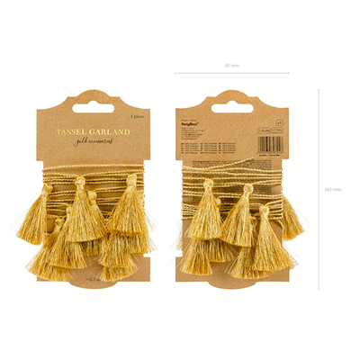 Golden thread tassel garland