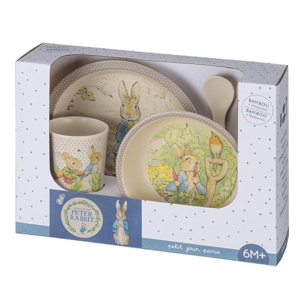 WOW BOX Peter Rabbit tableware set, star balloon, personalized message.