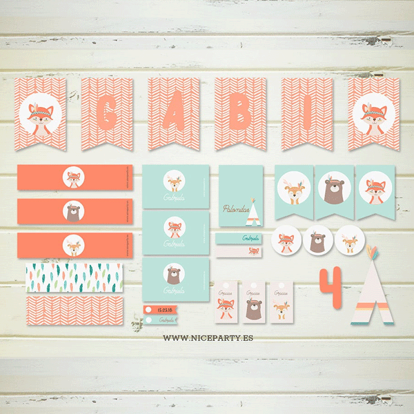 Indian party printable pack