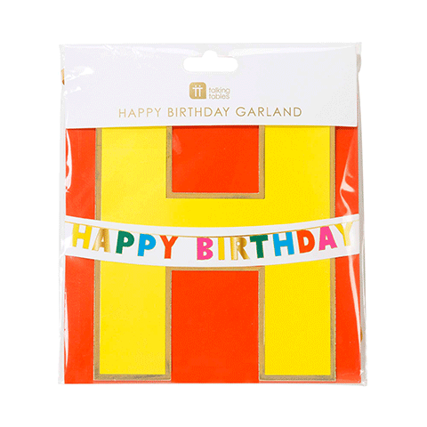Multicolored Happy Birthday Garland
