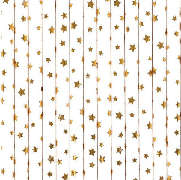 Pajitas de papel estrellas dorado foil - La Fiesta de Olivia - 1