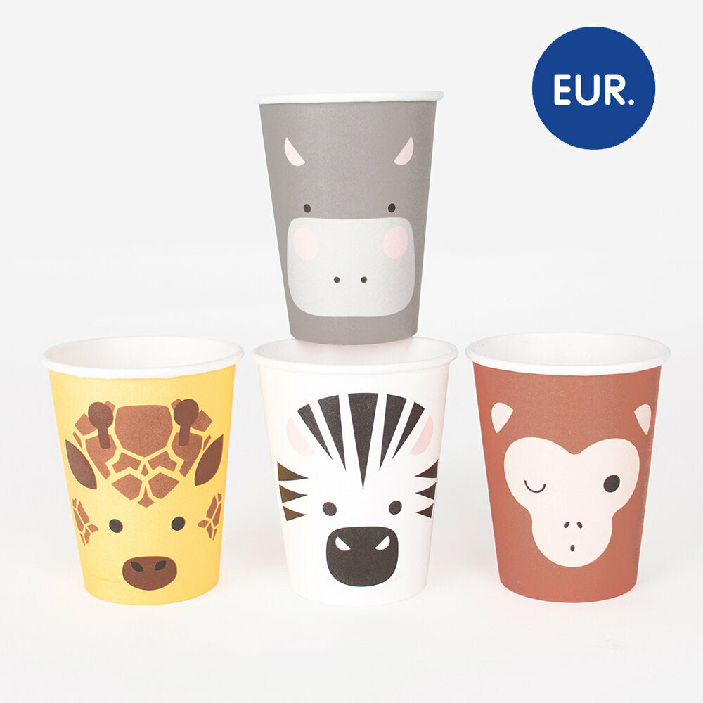 ECO mix Safari animals cups / 8 pcs.
