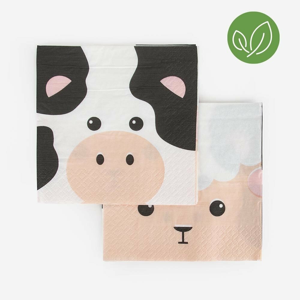 Eco mix farm animal napkins / 20 pcs.