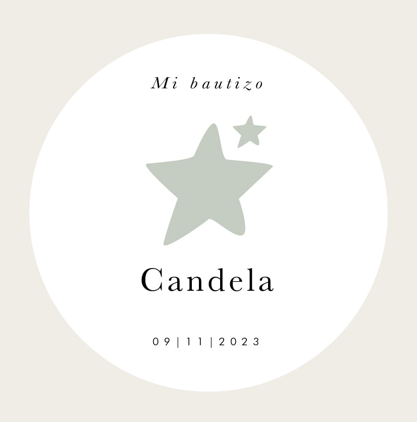 Bote personalizado estrella verde empolvado