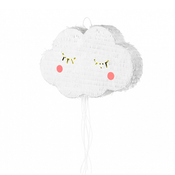 Cloud piñata with smiley face