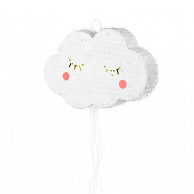 Cloud piñata with smiley face