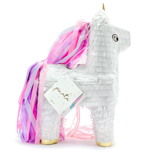 Piñata unicornio lila pequeña