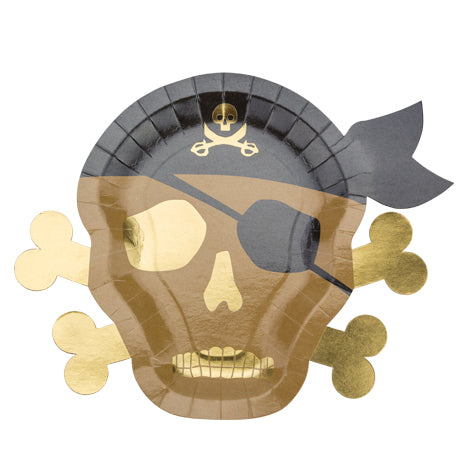 Placas de crânios de piratas Kraft / 8 pcs.