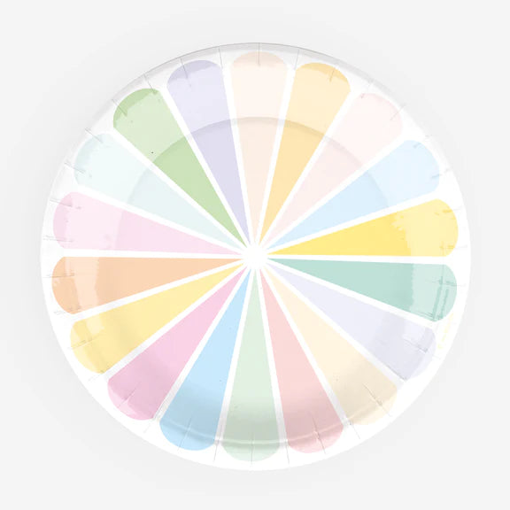 Placas de mistura ecológica cores pastel / 8 pcs.