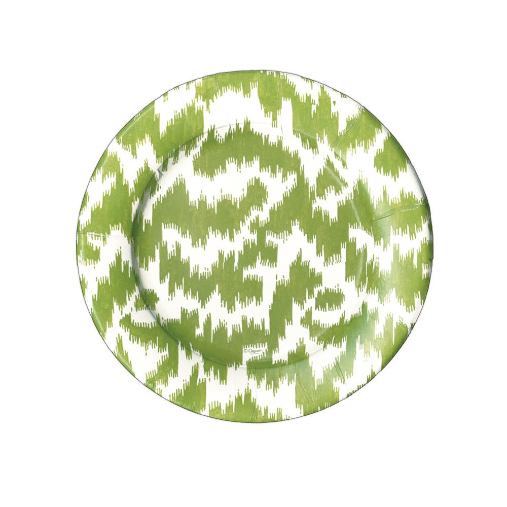 Small Moiré green plates / 8 pcs.