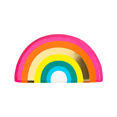 Multicolored rainbow plate / 12 pcs.