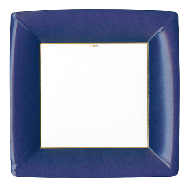 Navy blue square plates / 8 pcs.