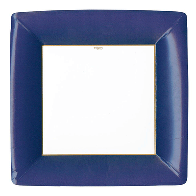 Navy blue square plates / 8 pcs.
