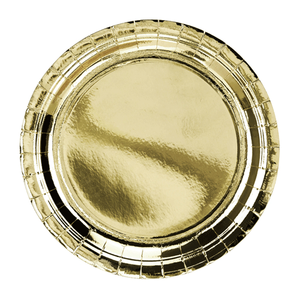 Basic golden foil plate / 6 pcs.