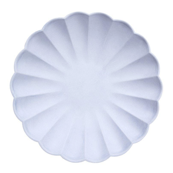 Large eco premium pastel mix plates / 8 pcs.