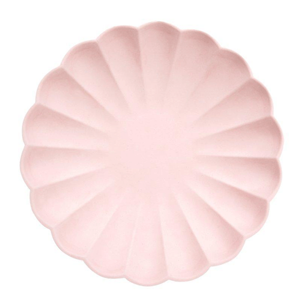 Large eco premium pastel mix plates / 8 pcs.