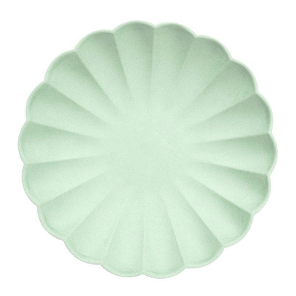 Large eco premium pastel mix plates / 8 pcs.