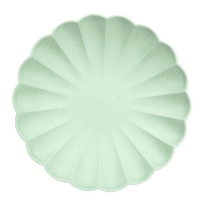 Large eco premium pastel mix plates / 8 pcs.