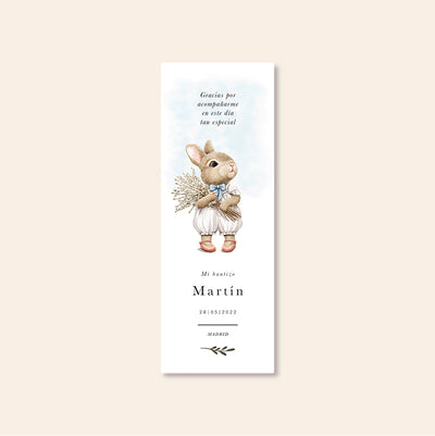 Bunny personalized bookmark