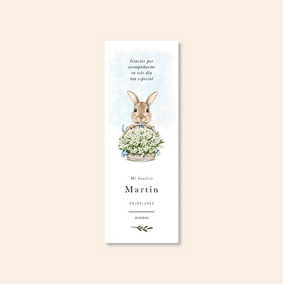 Bunny personalized bookmark