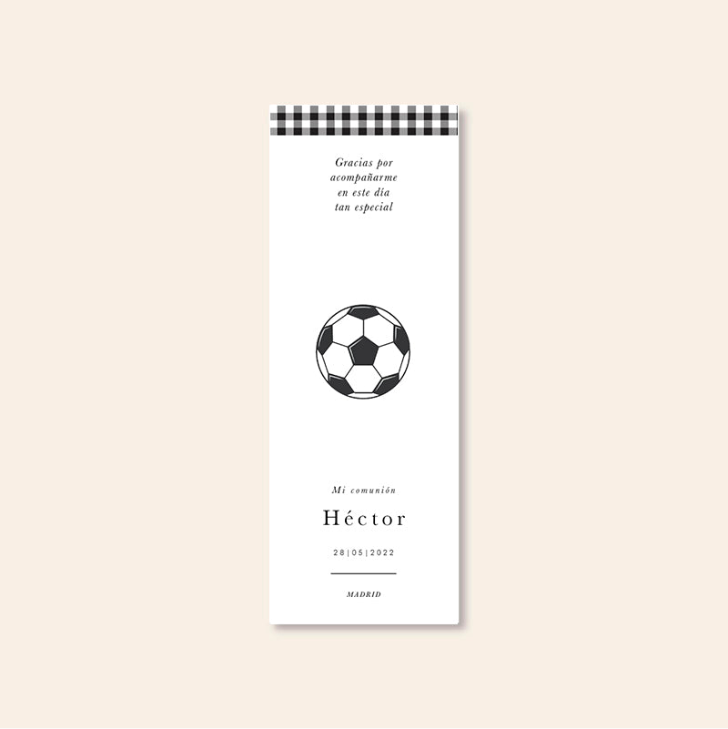 Football personalized bookmark