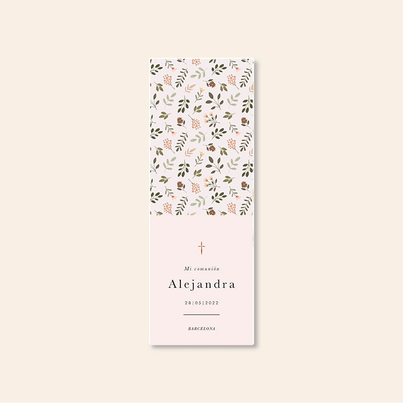 Wildflower personalized bookmark