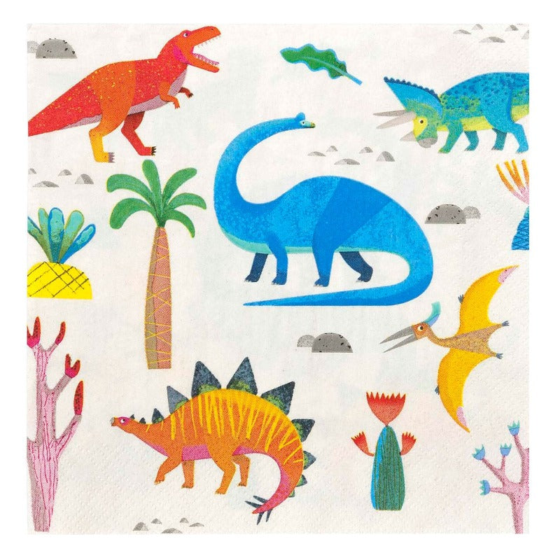Eco dinosaur napkins / 20 pcs.