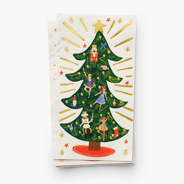 Nutcracker Christmas tree long napkin R. Paper &amp; Co. / 20 pcs.