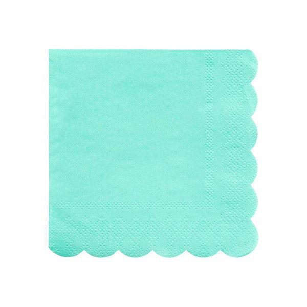 Mint napkin with wavy edge / 20 units.