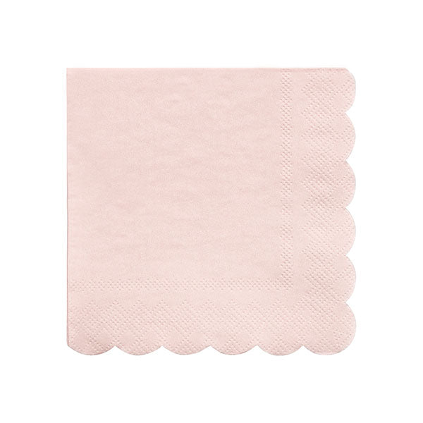 Pink napkin with wavy edge / 20 units.