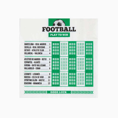 Soccer napkin quinela basic / 20 units.