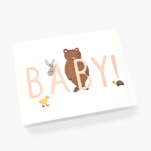 Baby peach animals card R. Paper &amp; Co