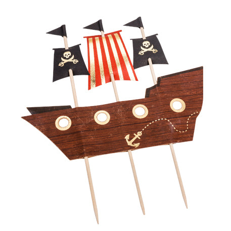 Pirate Ship topper golden details
