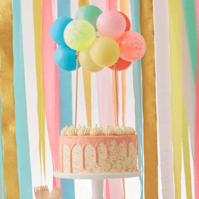 Cake topper Globos multicolor
