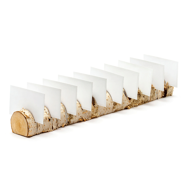 Wooden card holder for Seating Plan