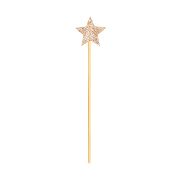 Gold glitter star wand