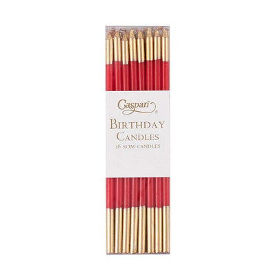 Long two-tone red candles / 16 u.